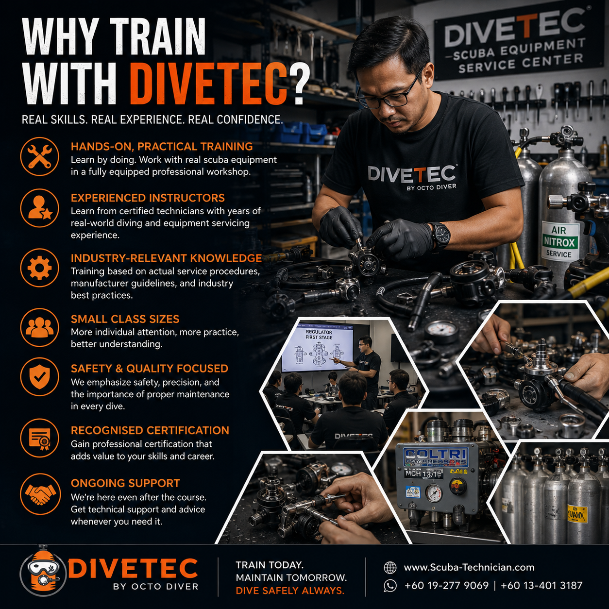 divetec scubatechnician octodiver scuba technician